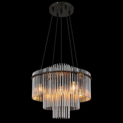 Globo - Pendelleuchte mit Kabelabhängung 5xE27/60W/230V schwarz