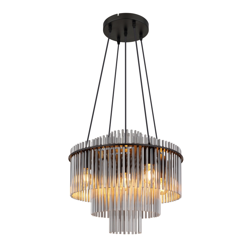 Globo - Pendelleuchte mit Kabelabhängung 5xE27/60W/230V schwarz