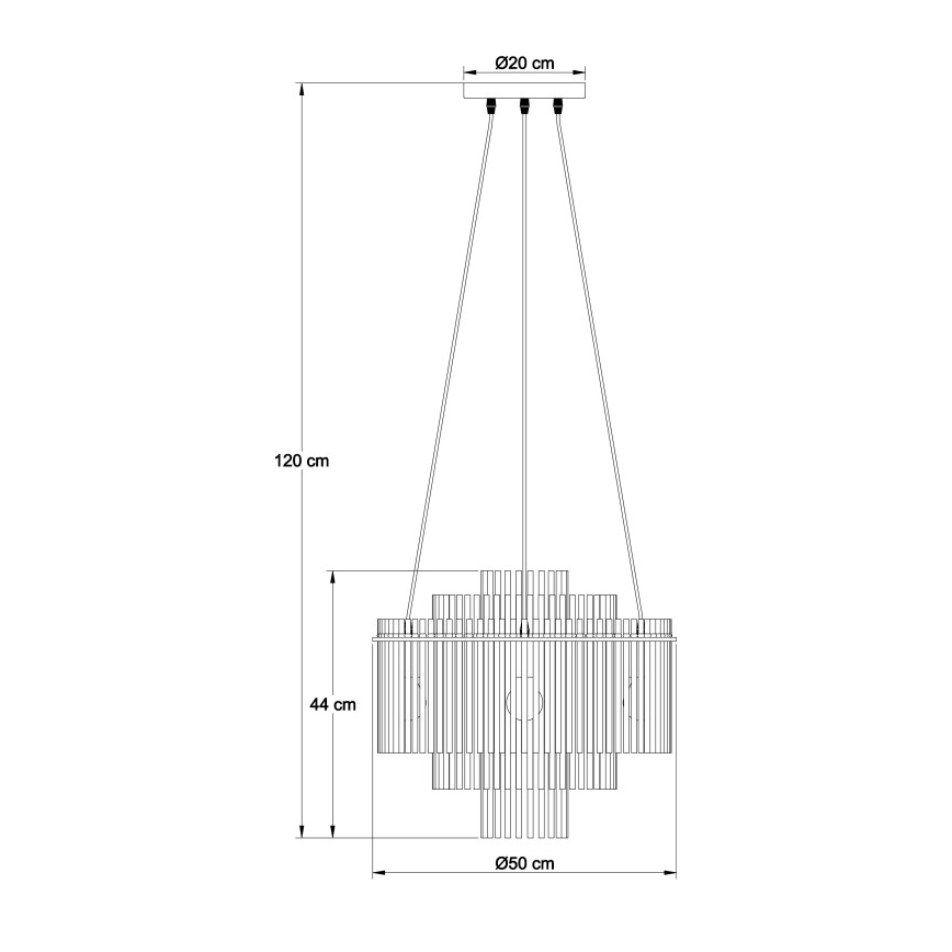 Globo - Pendelleuchte mit Kabelabhängung 5xE27/60W/230V schwarz
