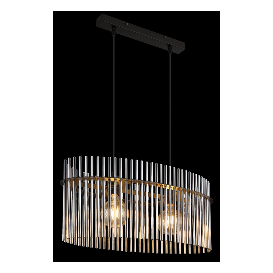 Globo - Hängeleuchte 2xE27/60W/230V schwarz