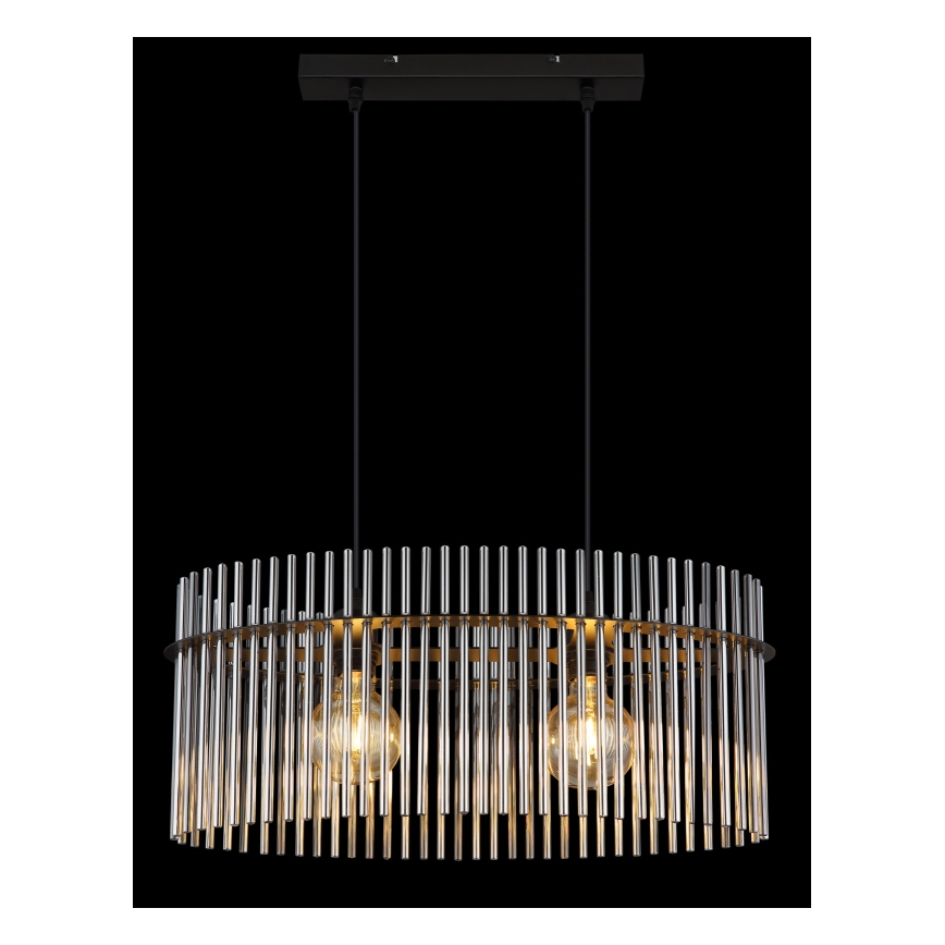 Globo - Hängeleuchte 2xE27/60W/230V schwarz