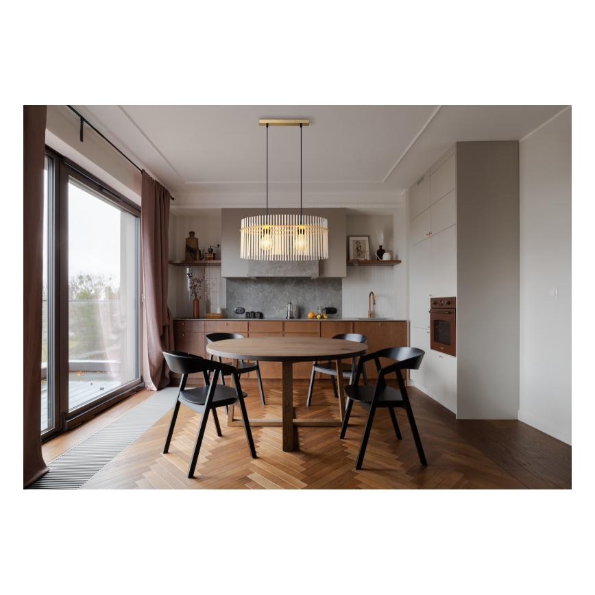 Globo - Hängeleuchte 2xE27/60W/230V golden