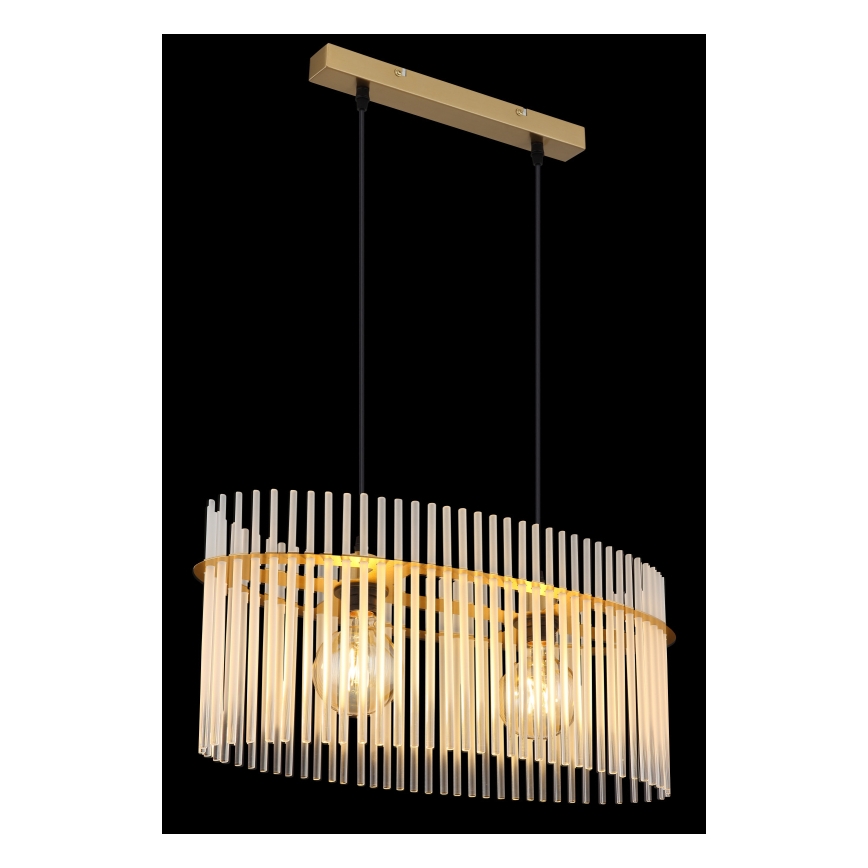 Globo - Hängeleuchte 2xE27/60W/230V golden