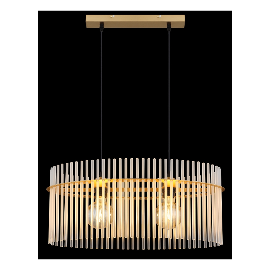 Globo - Hängeleuchte 2xE27/60W/230V golden