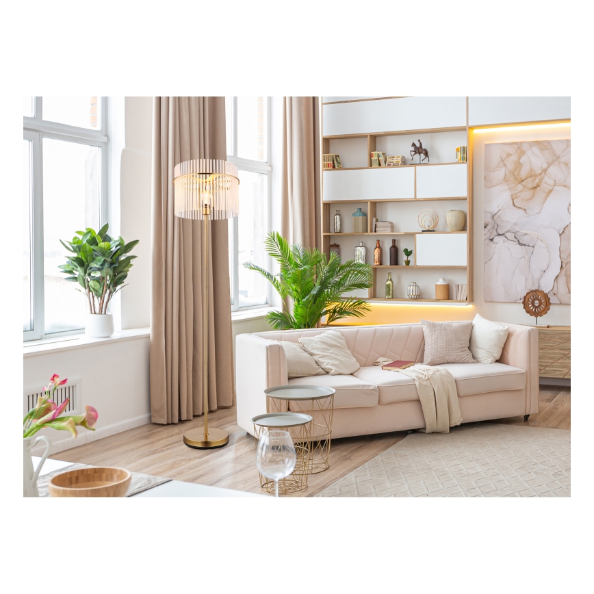 Globo - Stehleuchte 1xE27/60W/230V golden