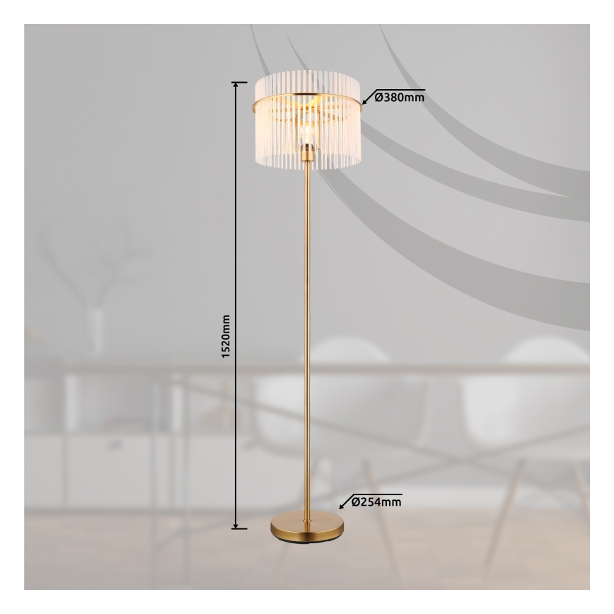 Globo - Stehleuchte 1xE27/60W/230V golden