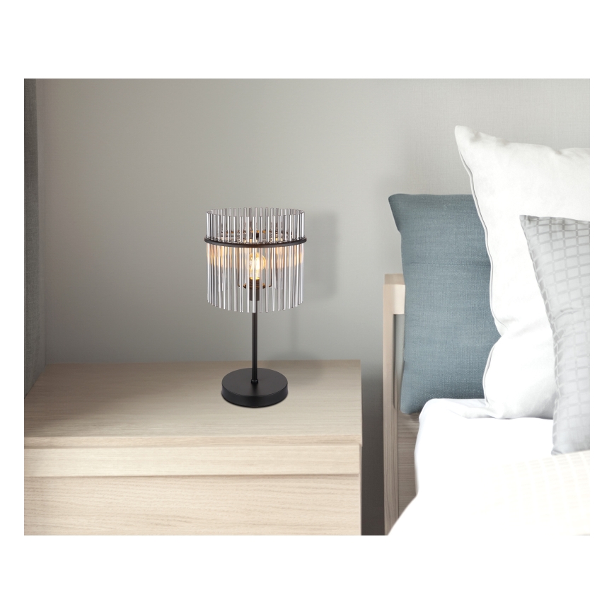 Globo - Tischleuchte 1xE27/60W/230V Ø 30 cm schwarz