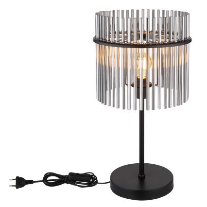 Globo - Tischleuchte 1xE27/60W/230V Ø 30 cm schwarz
