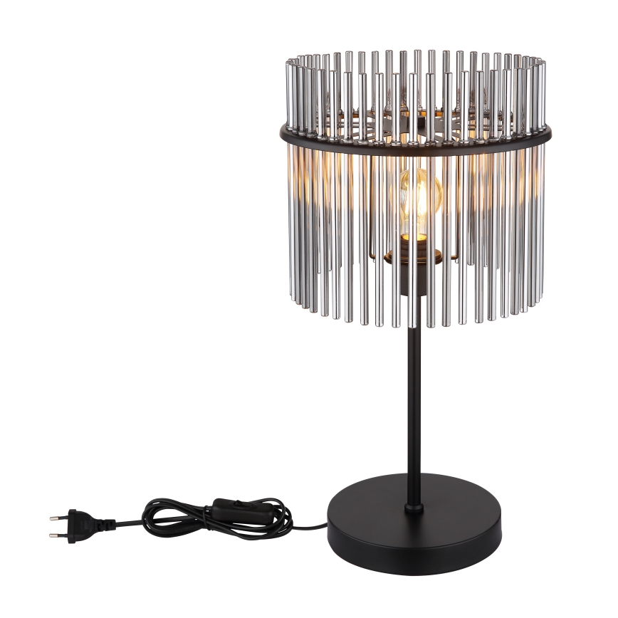 Globo - Tischleuchte 1xE27/60W/230V Ø 30 cm schwarz