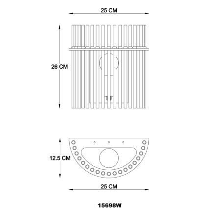Globo - Wandleuchte 1xE27/60W/230V schwarz