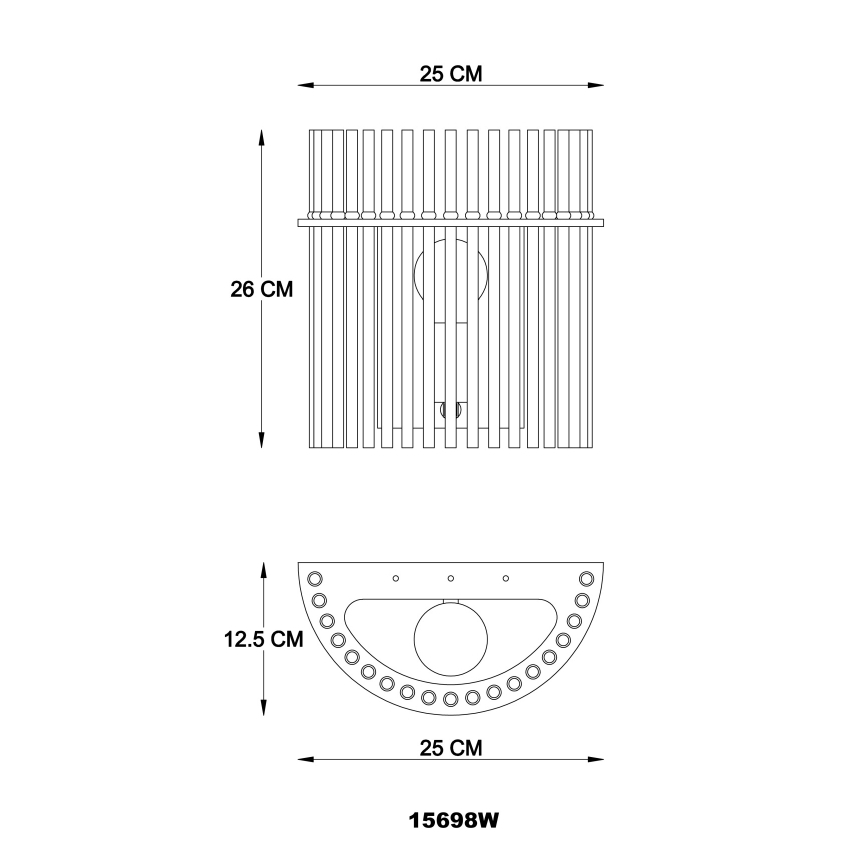 Globo - Wandleuchte 1xE27/60W/230V schwarz