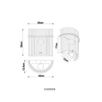 Globo - Wandleuchte 1xE27/60W/230V