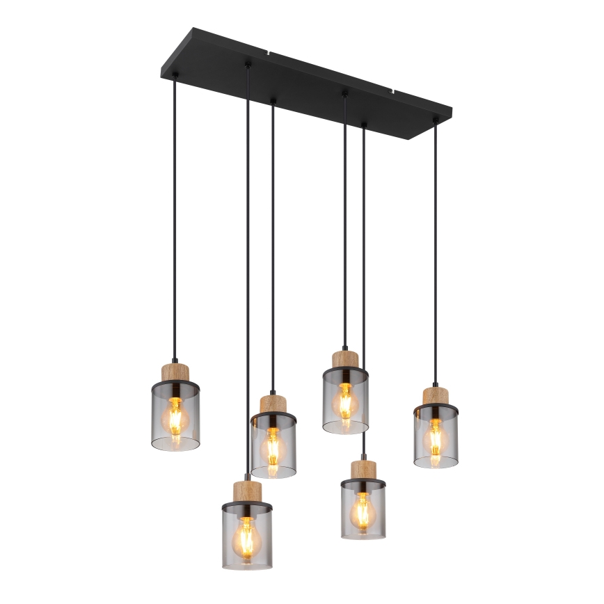 Globo - Hängeleuchte 6xE27/15W/230V