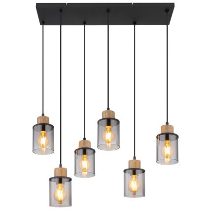 Globo - Hängeleuchte 6xE27/15W/230V