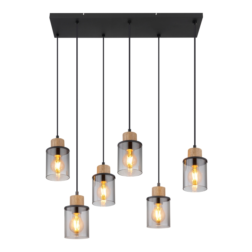 Globo - Hängeleuchte 6xE27/15W/230V