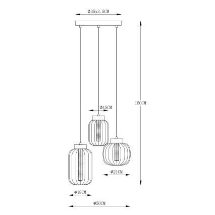 Globo - LED-Hängeleuchte LED/23W/230V
