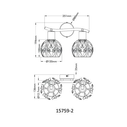 Globo - Strahler 2xE14/25W/230V
