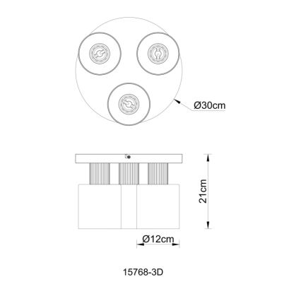 Globo - Aufgesetzte Deckenleuchte 3xE27/25W/230V Ø 30 cm
