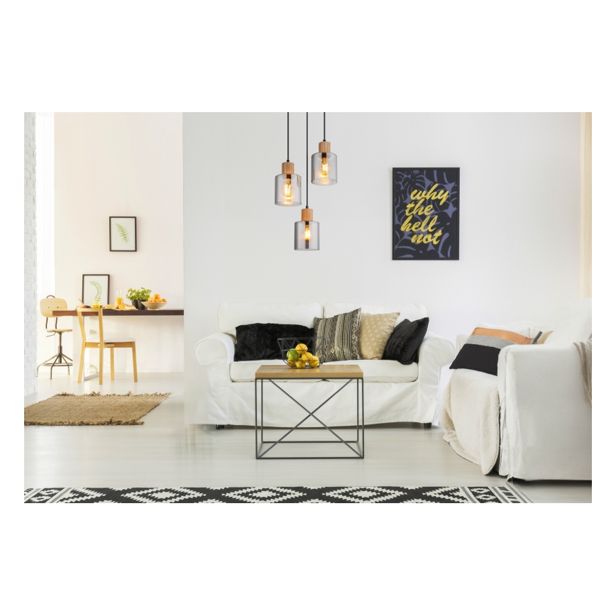 Globo - Pendelleuchte mit Kabelaufhängung 3xE27/25W/230V Ø 30 cm