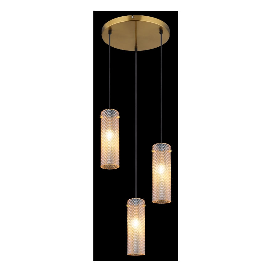 Globo - Hängeleuchte 3xE14/40W/230V golden