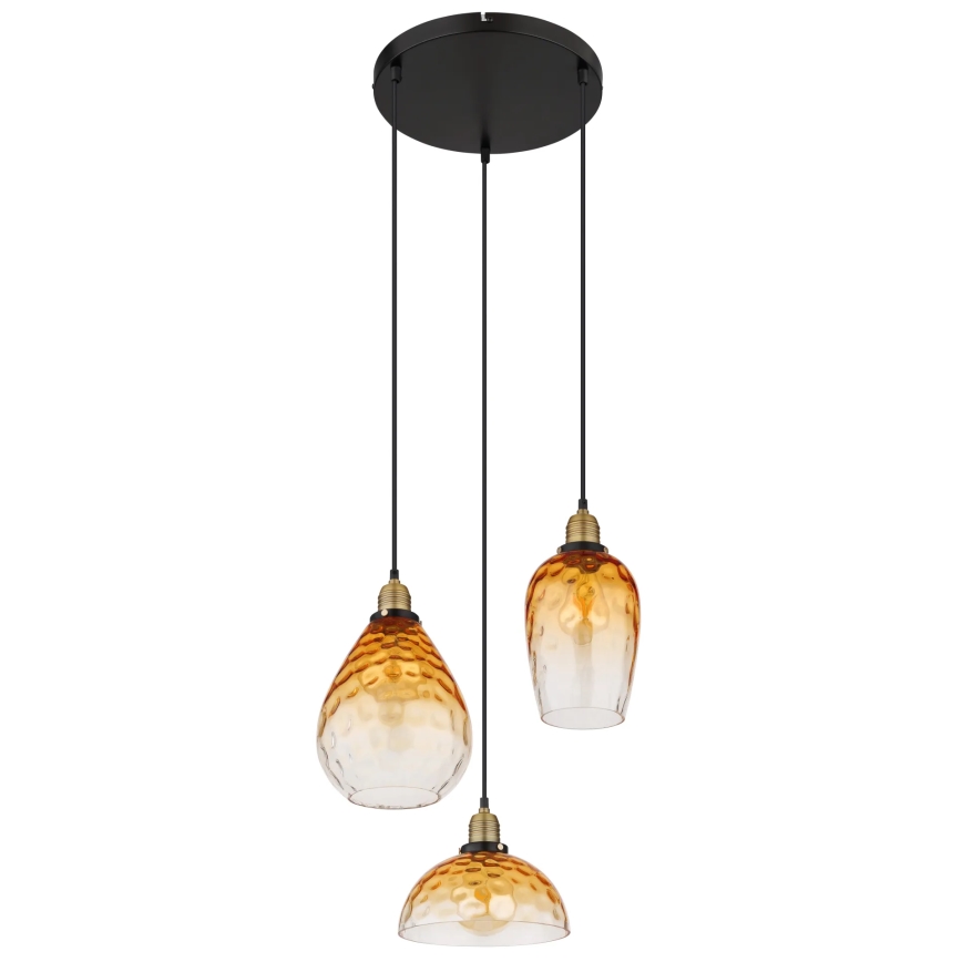 Globo - Hängeleuchte 3xE27/60W/230V d 46 cm orange