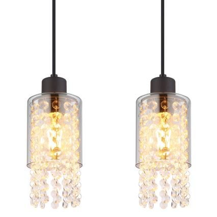 Globo - Hängeleuchte 4xE27/40W/230V schwarz