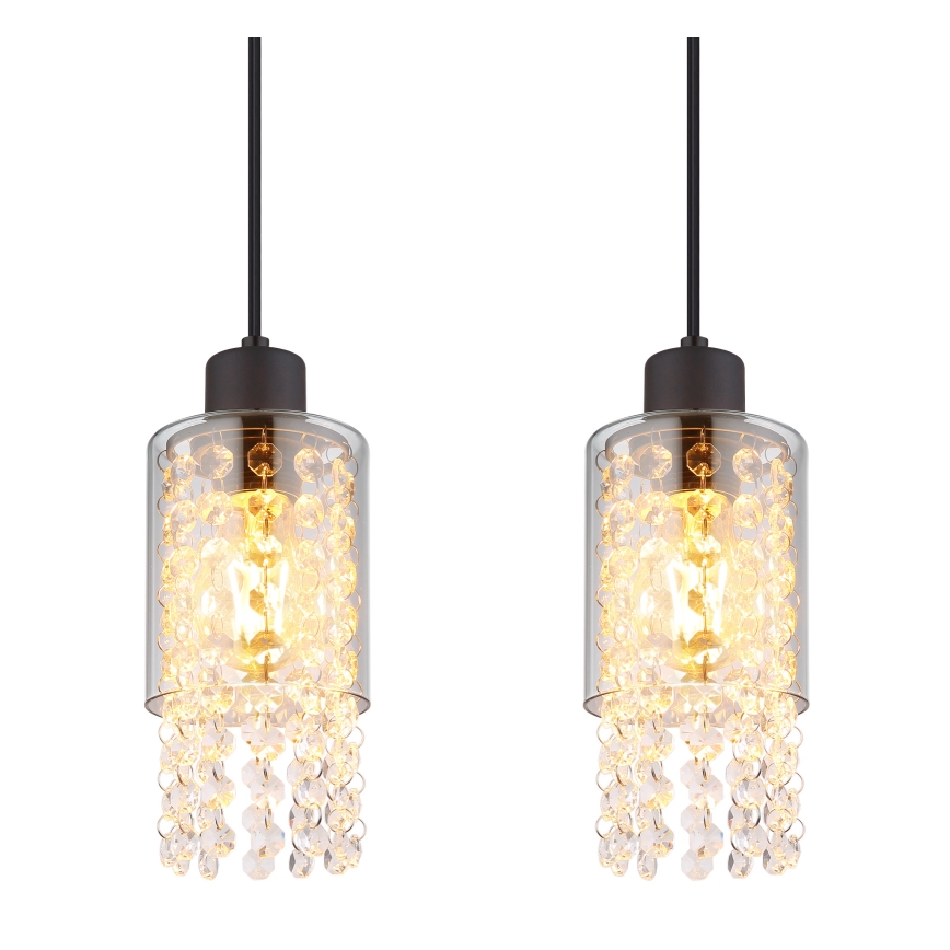 Globo - Hängeleuchte 4xE27/40W/230V schwarz