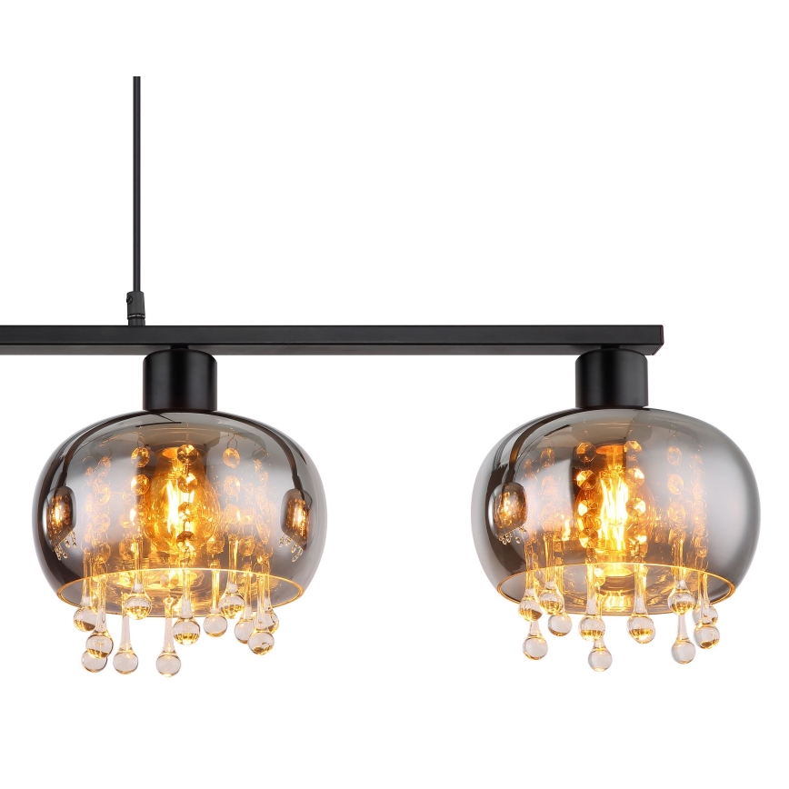 Globo - Hängeleuchte 4xE27/9W/230V schwarz