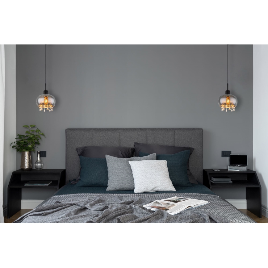 Globo - Hängeleuchte 1xE27/9W/230V d 21 cm schwarz