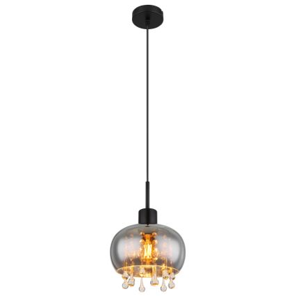 Globo - Hängeleuchte 1xE27/9W/230V d 21 cm schwarz
