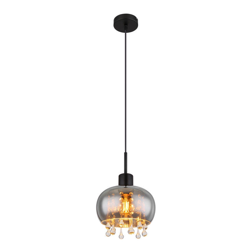 Globo - Hängeleuchte 1xE27/9W/230V d 21 cm schwarz