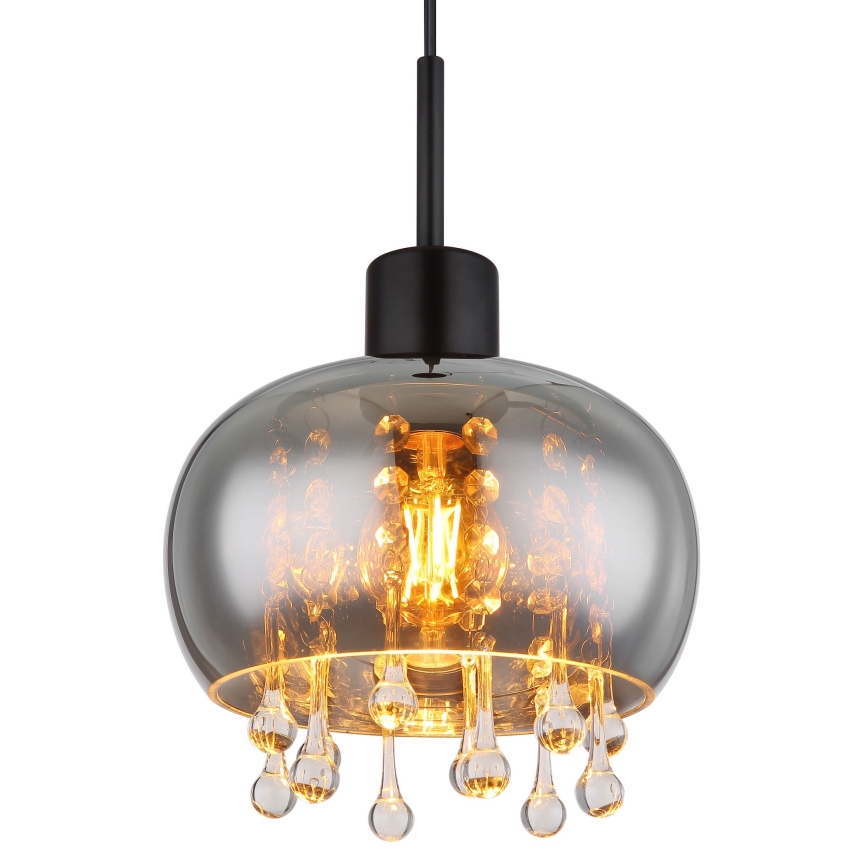 Globo - Hängeleuchte 1xE27/9W/230V d 21 cm schwarz