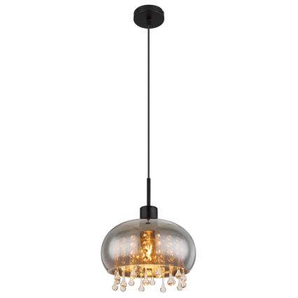 Globo - Hängeleuchte 1xE27/9W/230V d 28 cm schwarz