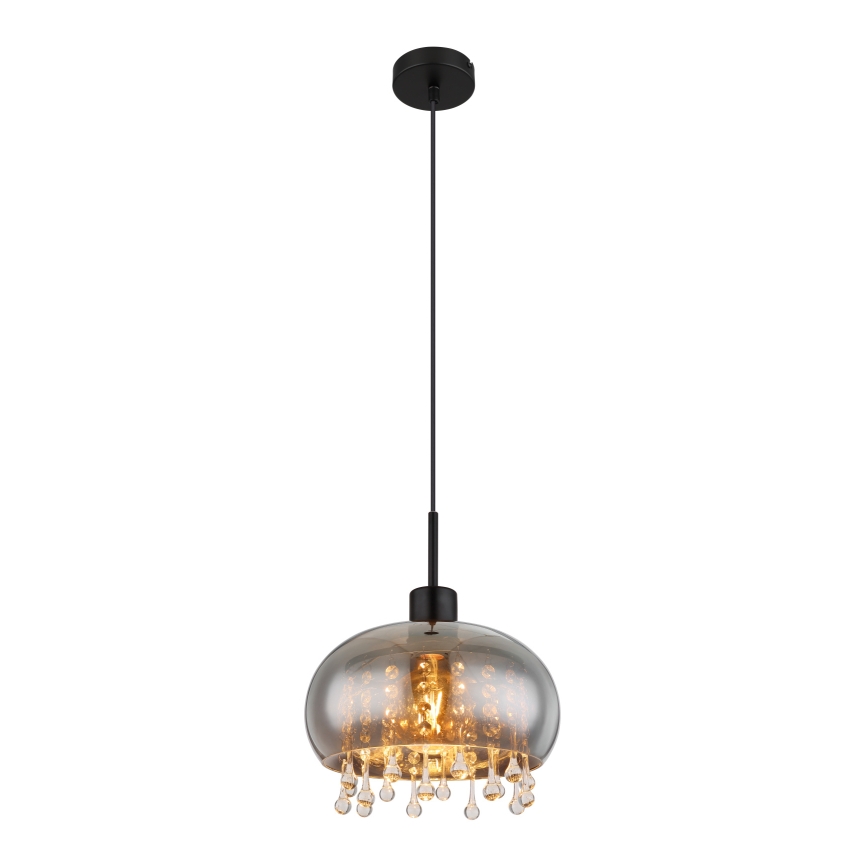 Globo - Hängeleuchte 1xE27/9W/230V d 28 cm schwarz