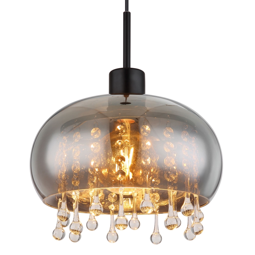 Globo - Hängeleuchte 1xE27/9W/230V d 28 cm schwarz