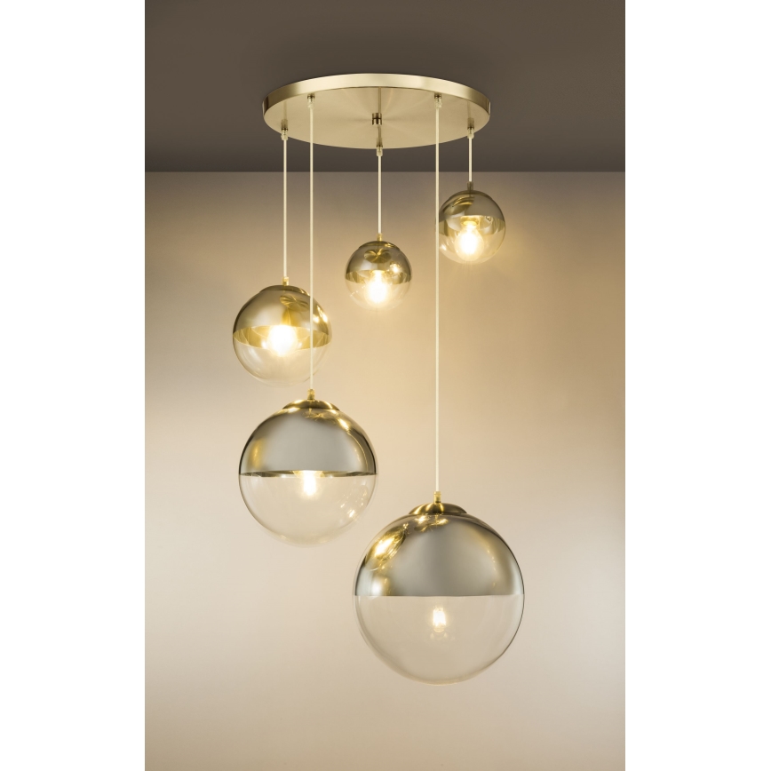 Globo - Hängeleuchte an Schnur 5xE27/60W/230V d 65 cm