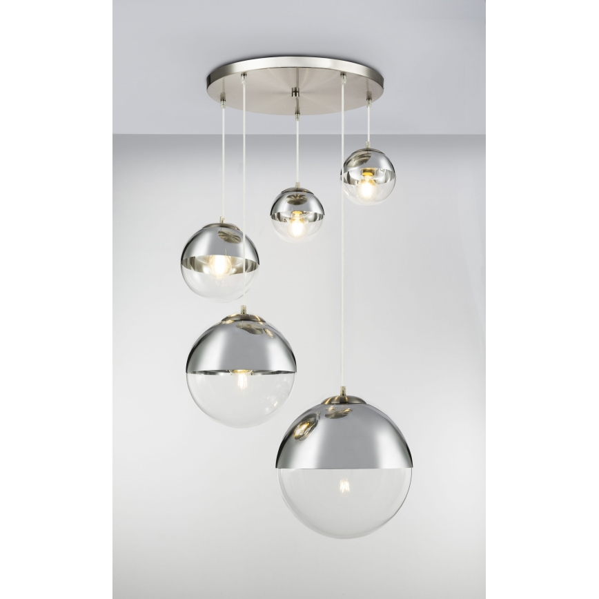 Globo - Hängeleuchte an Schnur 5xE27/60W/230V d 65 cm