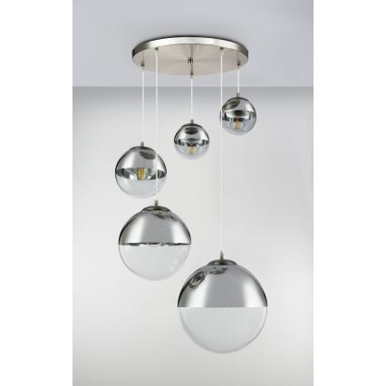 Globo - Hängeleuchte an Schnur 5xE27/60W/230V d 65 cm