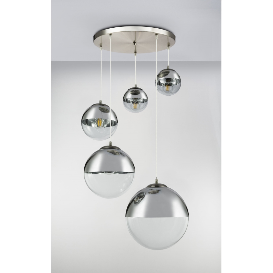 Globo - Hängeleuchte an Schnur 5xE27/60W/230V d 65 cm