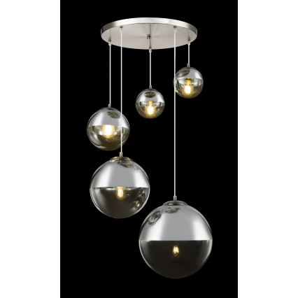 Globo - Hängeleuchte an Schnur 5xE27/60W/230V d 65 cm