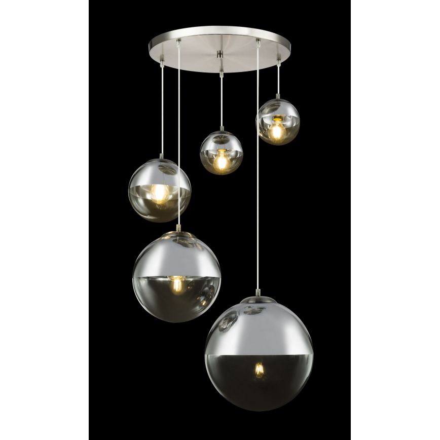 Globo - Hängeleuchte an Schnur 5xE27/60W/230V d 65 cm