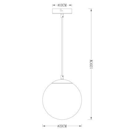 Globo - Hängeleuchte an Schnur 1xE27/40W/230V d 20 cm