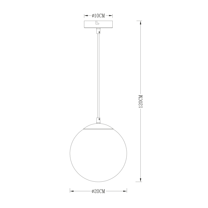 Globo - Hängeleuchte an Schnur 1xE27/40W/230V d 20 cm