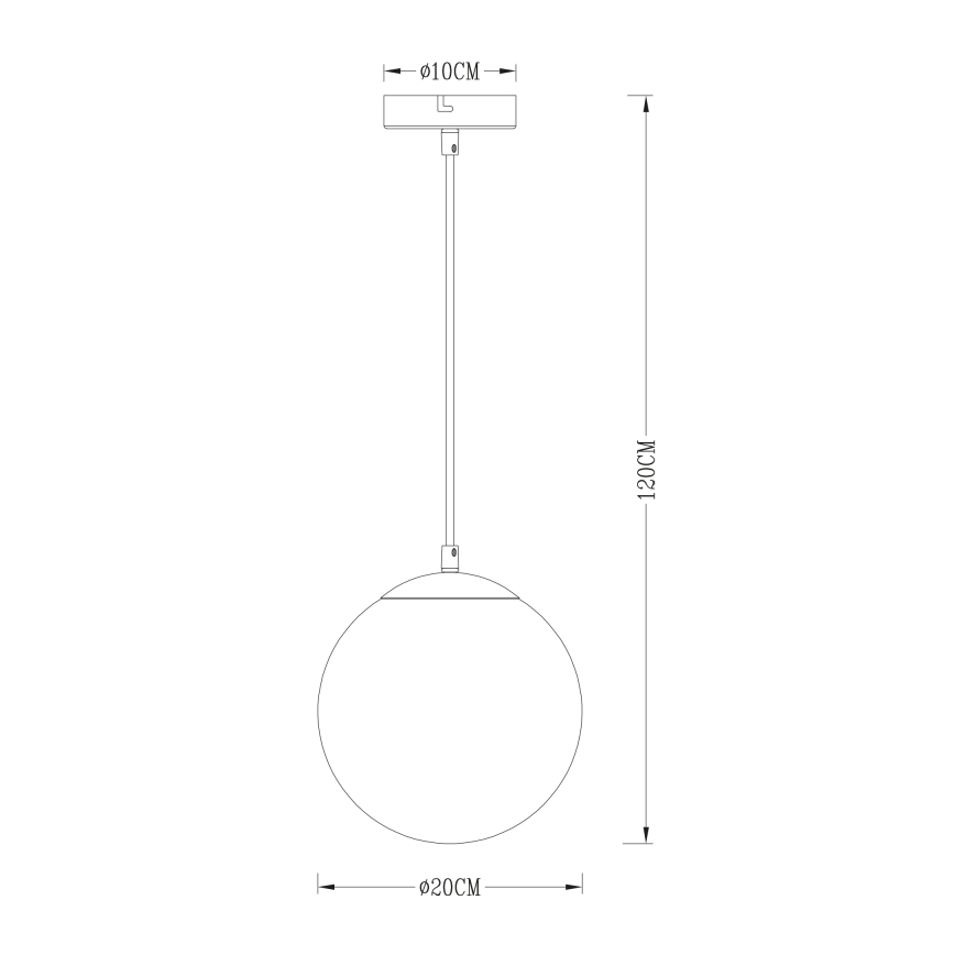Globo - Hängeleuchte an Schnur 1xE27/40W/230V d 20 cm