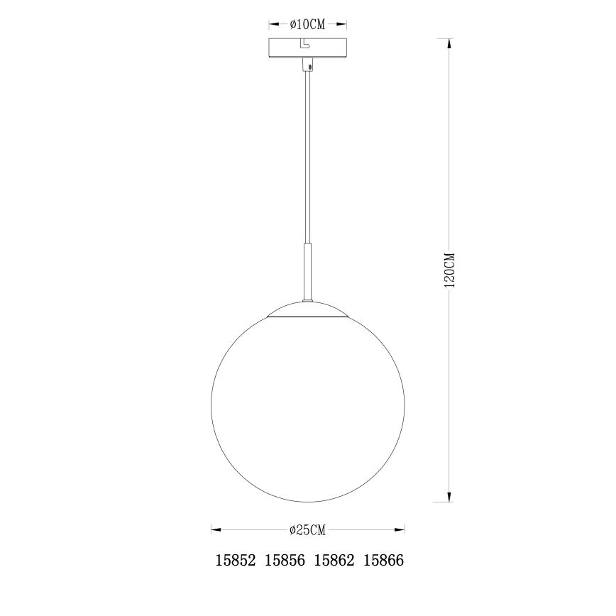 Globo - Hängeleuchte an Schnur 1xE27/40W/230V d 25 cm