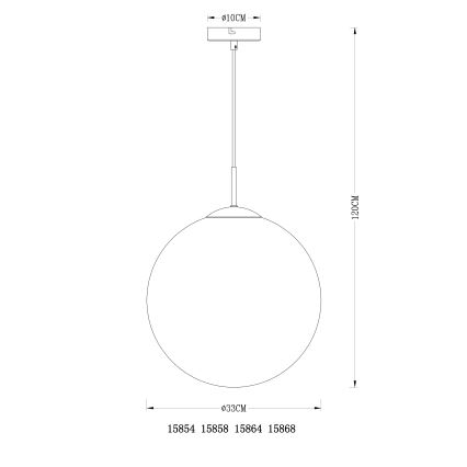 Globo - Hängeleuchte an Schnur 1xE27/40W/230V d 33 cm