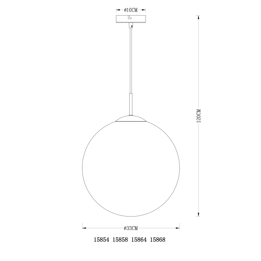 Globo - Hängeleuchte an Schnur 1xE27/40W/230V d 33 cm