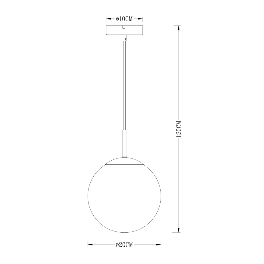 Globo - Hängeleuchte an Schnur 1xE27/40W/230V d 20 cm
