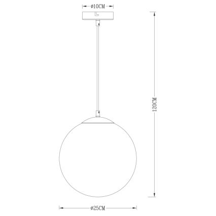 Globo - Hängeleuchte an Schnur 1xE27/40W/230V d 30 cm