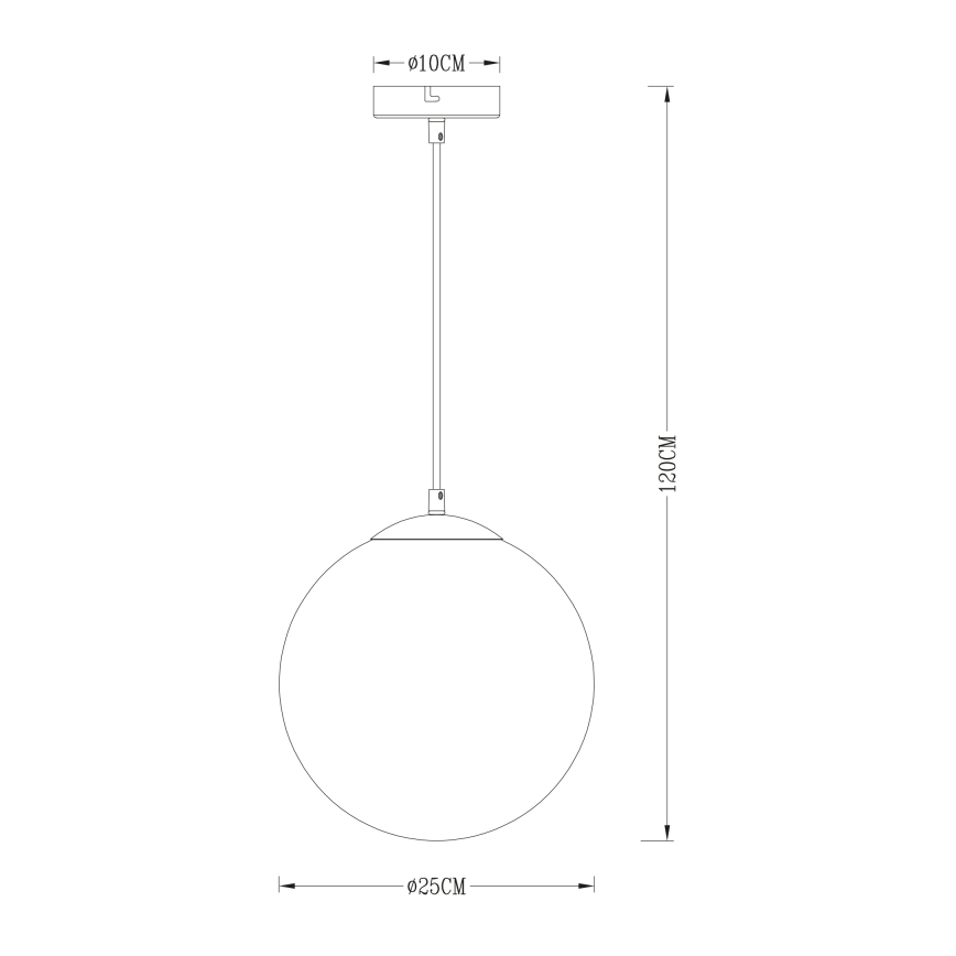Globo - Hängeleuchte an Schnur 1xE27/40W/230V d 30 cm